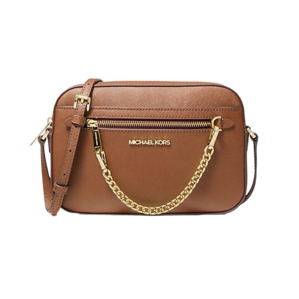 Jet Set Large Saffiano Leather Crossbody Bag.
